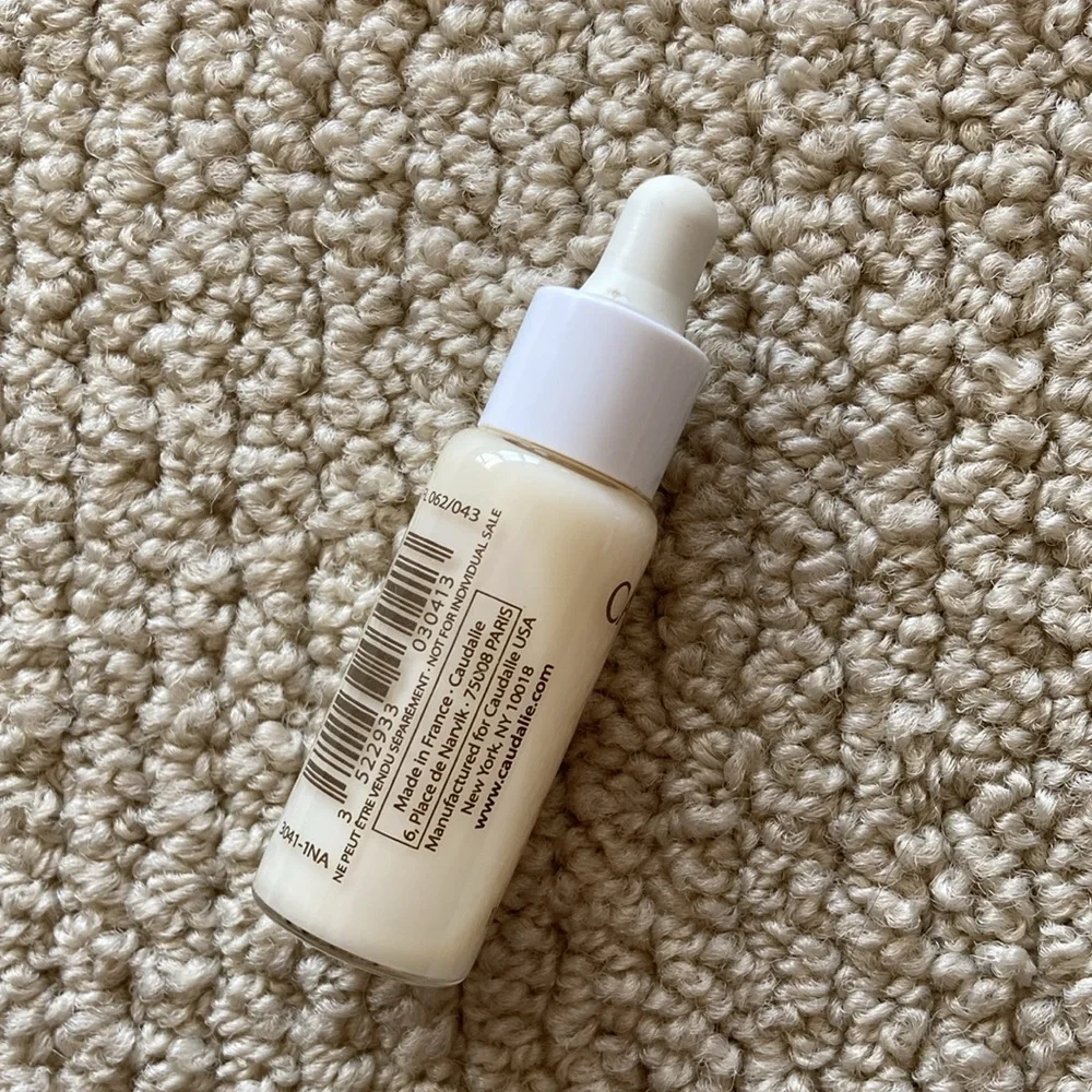 Caudalie Vinoperfect Radiance Serum Vial 0.33 fl oz Mini Size 60% Full